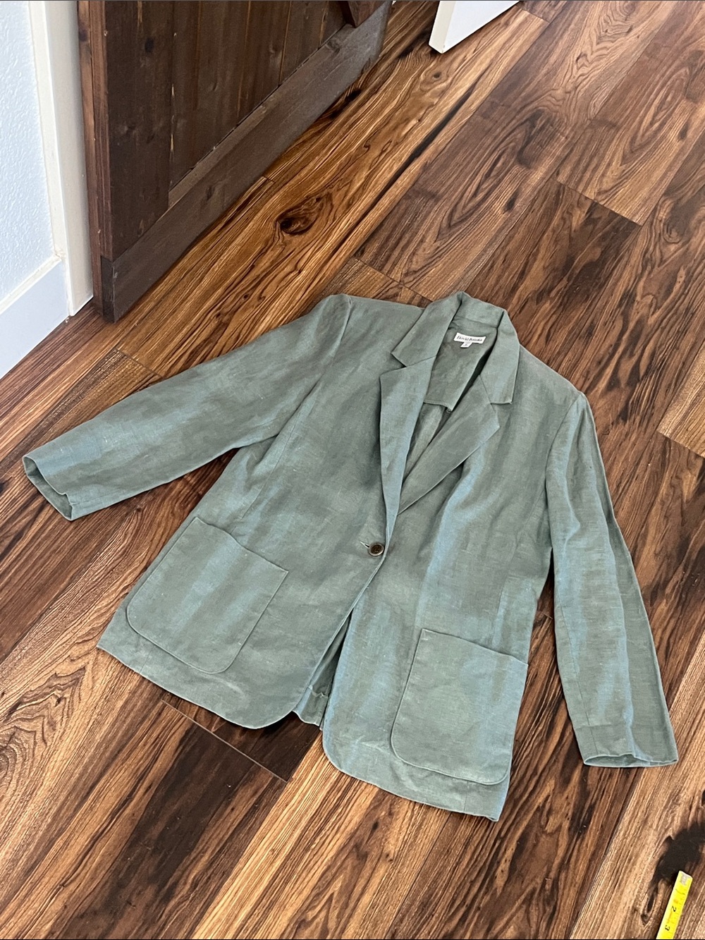 David Brooks Light Sage Linen Jacket